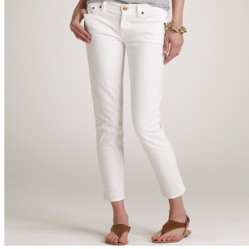 J. Crew- Matchstick White Cropped Jeans. Size 26 - Picture 1 of 5